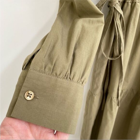 Rails Ivy Mini Moss Green Tie Waist Tiered Dress Women's Size Small - Picture 10 of 14